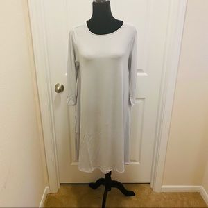 Grey Flare Dress with Pockets